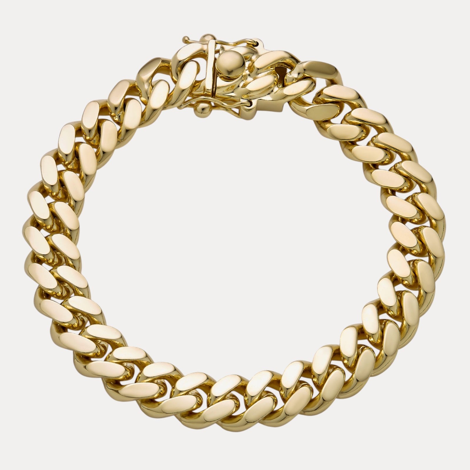 925 Sterling Silver 10mm Miami Cuban W. Box Clasp Bracelet