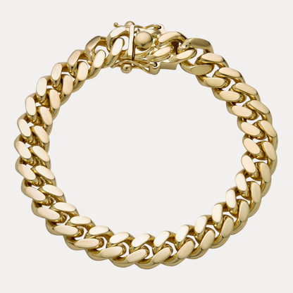 925 Sterling Silver 10mm Miami Cuban W. Box Clasp Bracelet