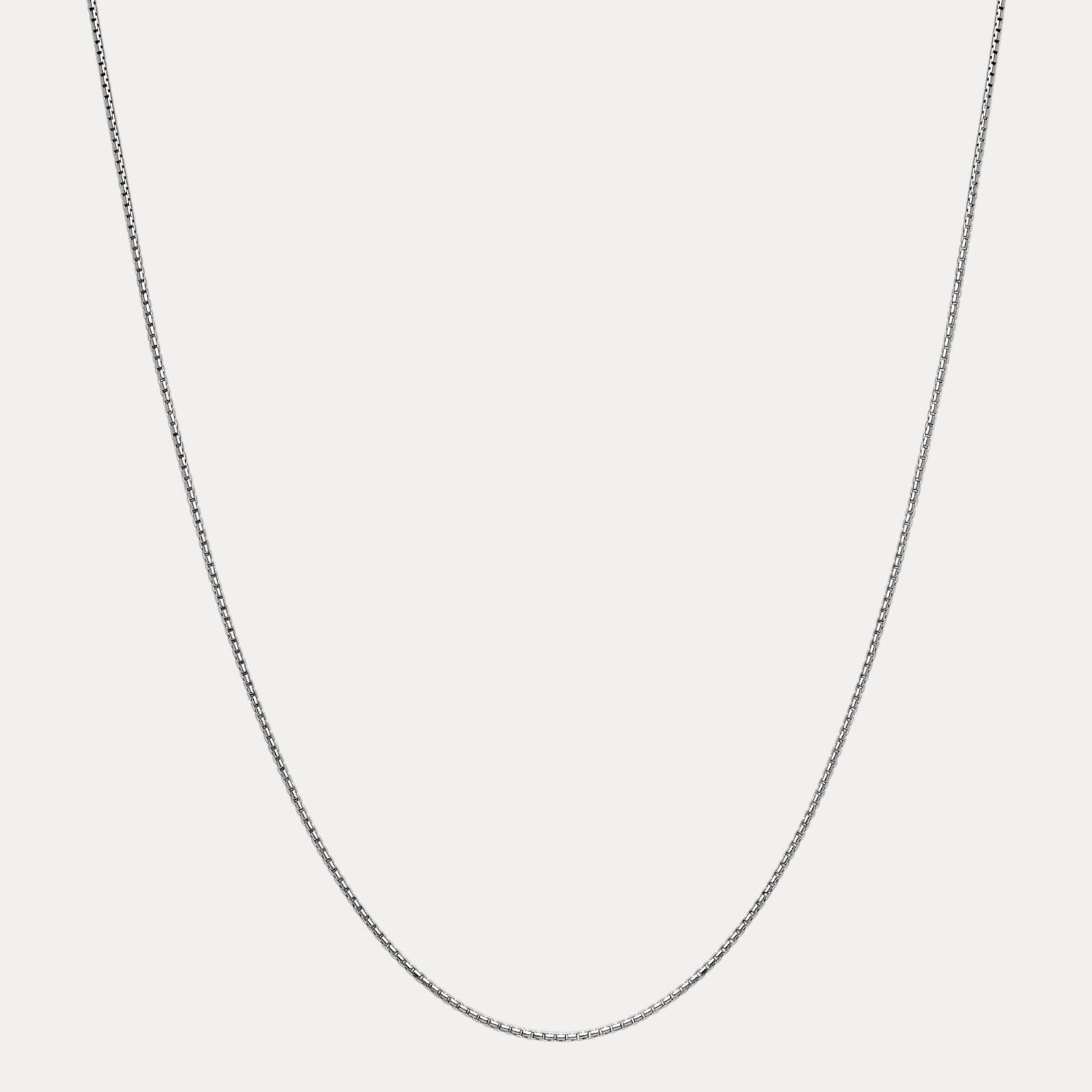 925 Sterling Silver 1.8mm Rounded Box Chain Necklace