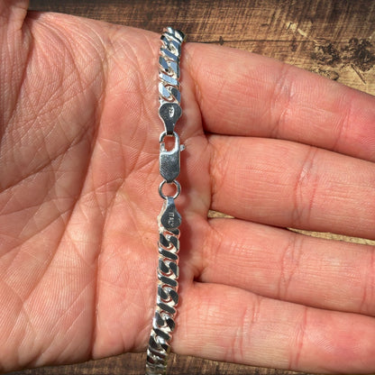 925 Sterling Silver 6mm Dollar Chain Necklace