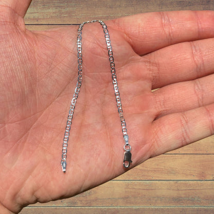 925 Sterling Silver 2.5mm Mariner Bracelet