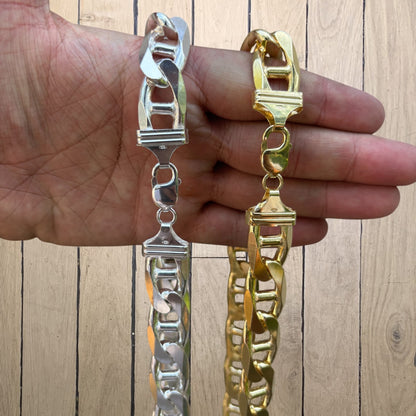 925 Sterling Silver 16mm Mariner Chain Necklace