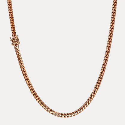 925 Sterling Silver 5mm Miami Cuban W. Box Clasp Chain Necklace