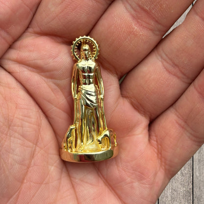 925 Sterling Silver St Lazarus San Lazaro Pendant - Medium