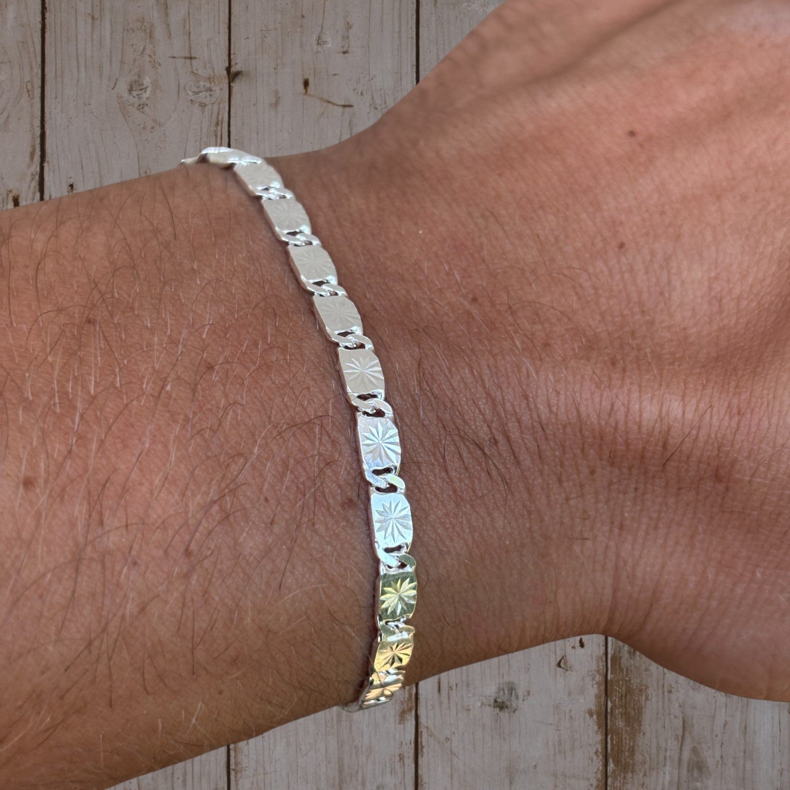 925 Sterling Silver 4mm Valentino Bracelet