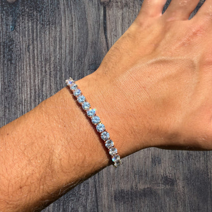 925 Sterling Silver 5mm Tennis Bracelet - CZ Or Moissanite