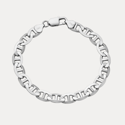 925 Sterling Silver 8mm Mariner Bracelet