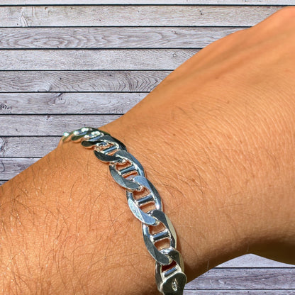925 Sterling Silver 8mm Mariner Bracelet