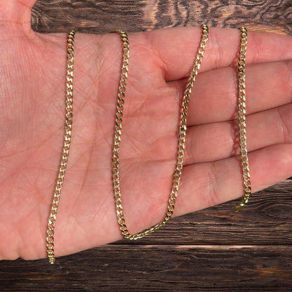 925 Sterling Silver 3mm Curb Chain Necklace