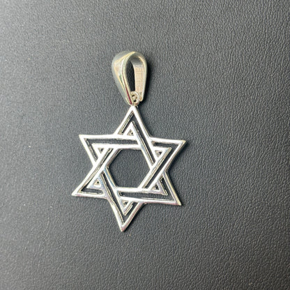 925 Sterling Silver Cutout Star of David Pendant