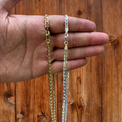 925 Sterling Silver 4mm Mariner Chain Necklace