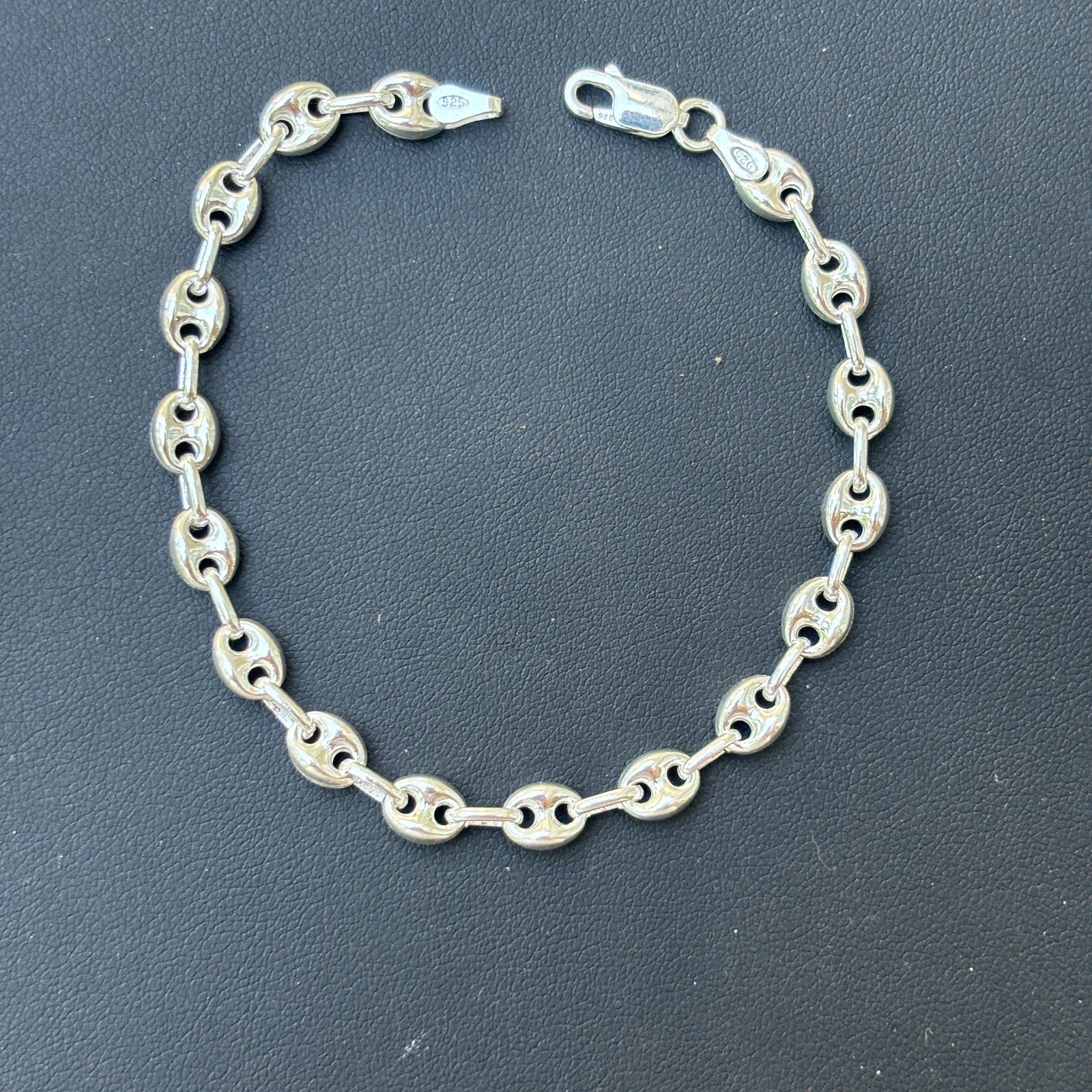 925 Sterling Silver 6mm Puffed Gucci Bracelet