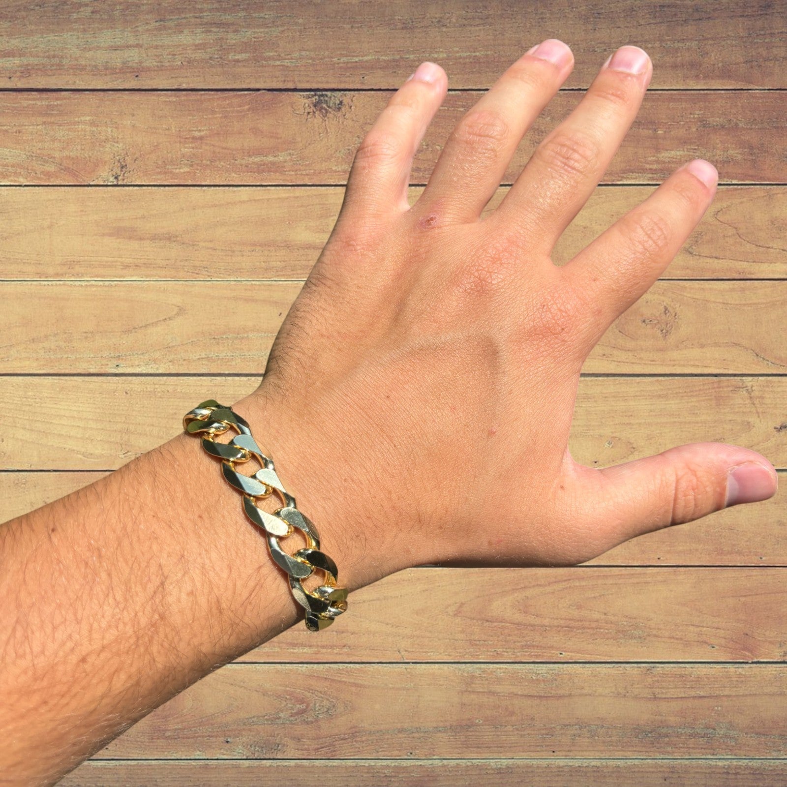 925 Sterling Silver 13.5mm Curb Bracelet