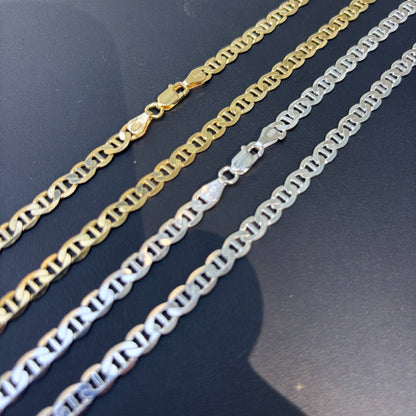 925 Sterling Silver 5mm Mariner Chain Necklace