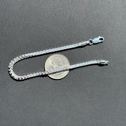925 Sterling Silver 3mm Franco Bracelet