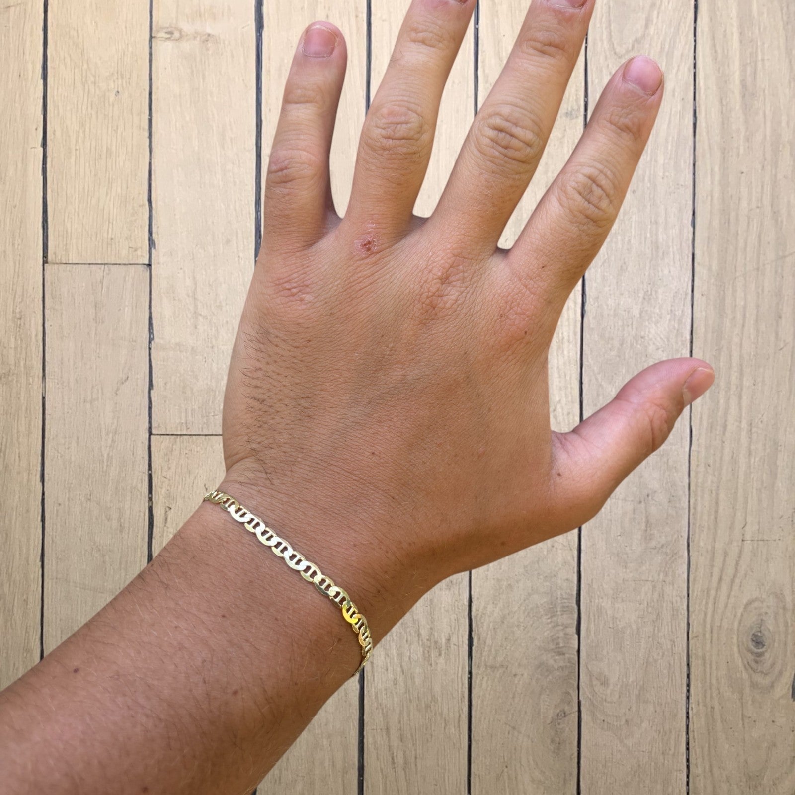 925 Sterling Silver 4mm Mariner Bracelet