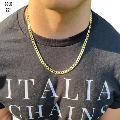 925 Sterling Silver 7mm Curb Chain Necklace