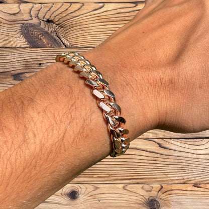 925 Sterling Silver 8mm Miami Cuban W. Box Clasp Bracelet