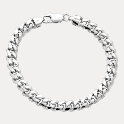 925 Sterling Silver 8mm Miami Cuban Bracelet