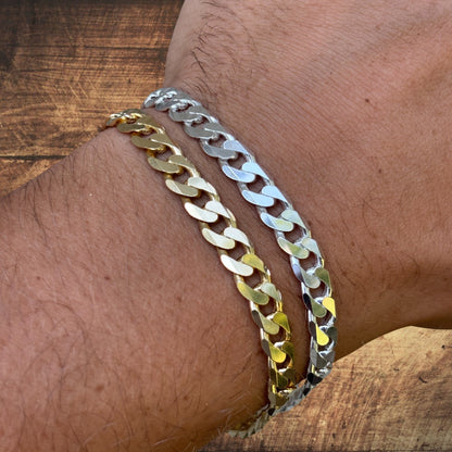 925 Sterling Silver 7mm Curb Bracelet