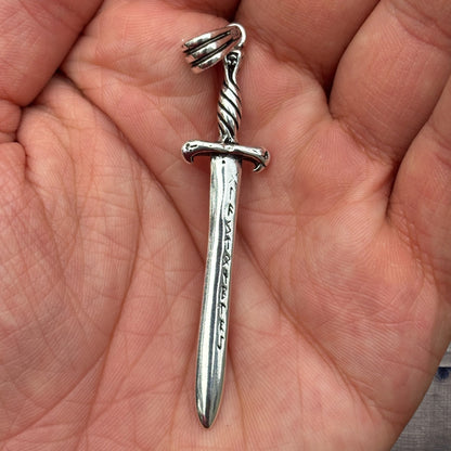 925 Sterling Silver Gladiator Sword Pendant