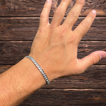 925 Sterling Silver 5mm Miami Cuban W. Box Clasp Bracelet