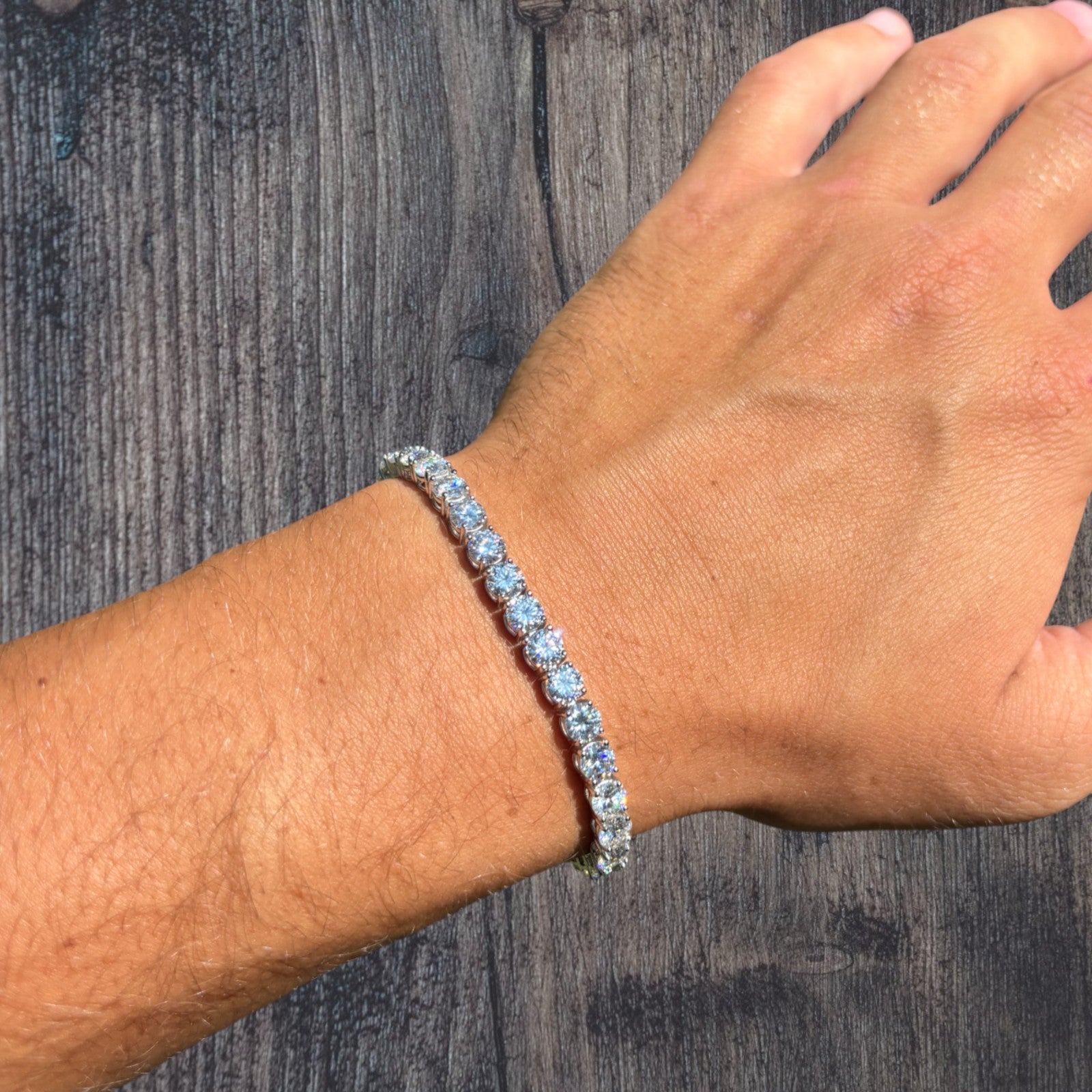 925 Sterling Silver 5mm Tennis Bracelet - CZ Or Moissanite