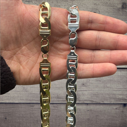 925 Sterling Silver 13mm Mariner Chain Necklace