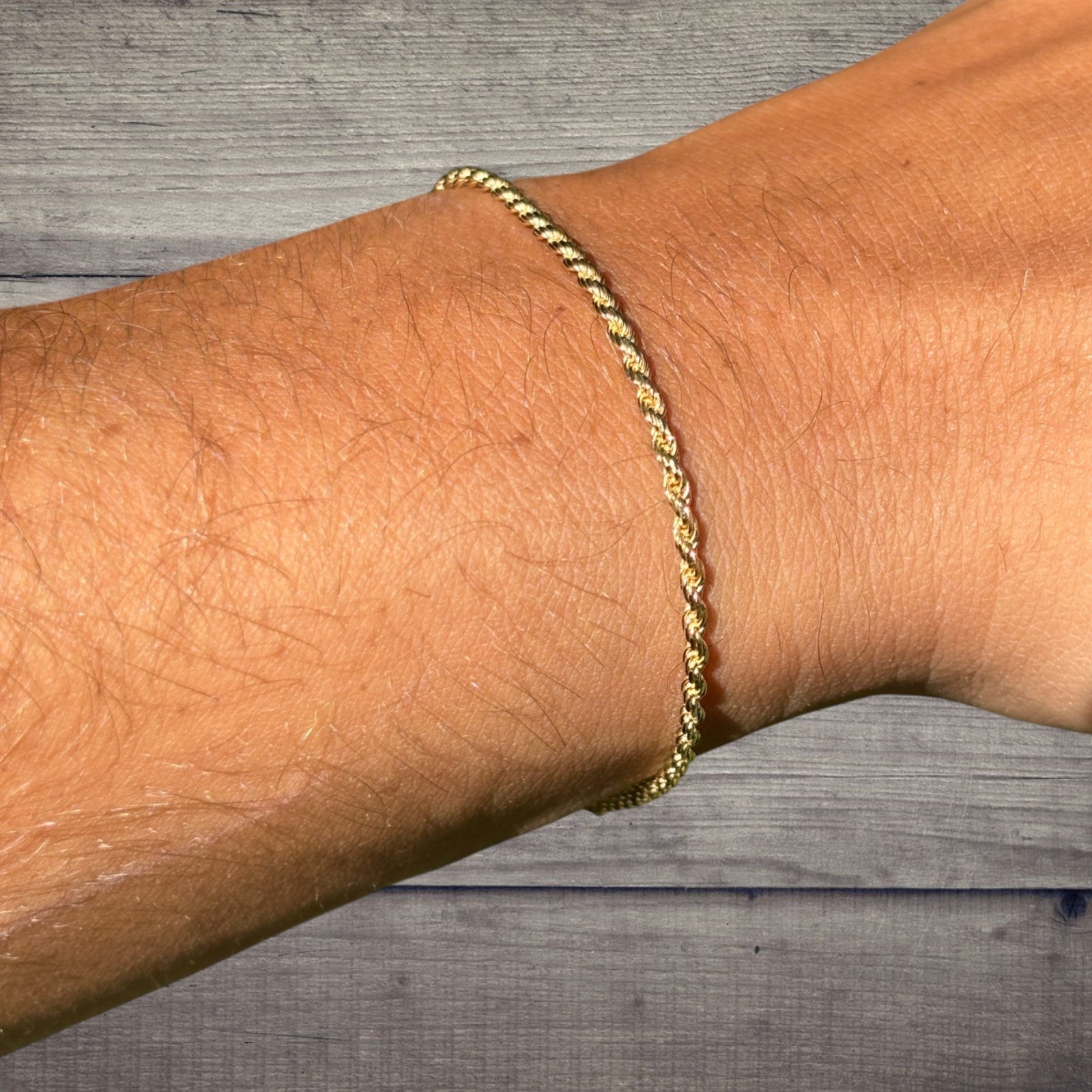 925 Sterling Silver 2mm Diamond Cut Rope Bracelet