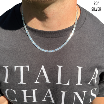 925 Sterling Silver 5mm Valentino Chain Necklace