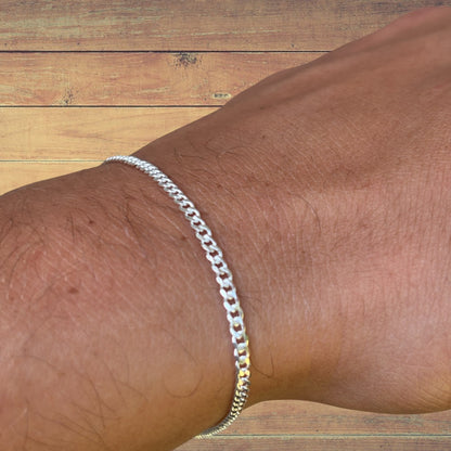 925 Sterling Silver 2mm Curb Bracelet