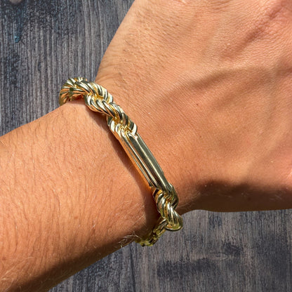 925 Sterling Silver 10mm Figarope Milano Bracelet