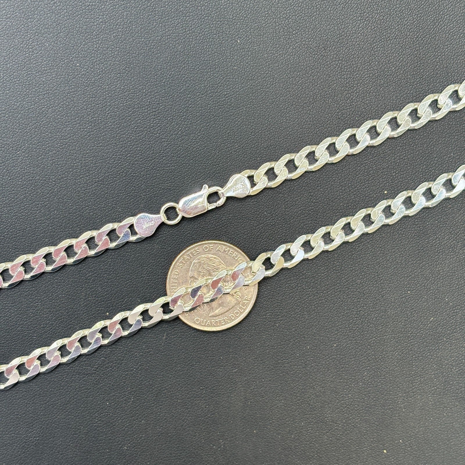 925 Sterling Silver 7mm Curb Chain Necklace