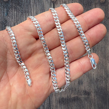925 Sterling Silver 5mm Miami Cuban Chain Necklace