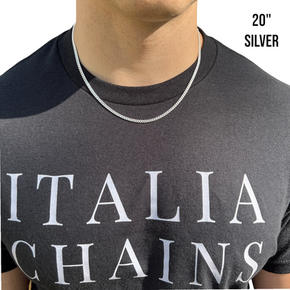 925 Sterling Silver 2.5mm Miami Cuban Chain Necklace