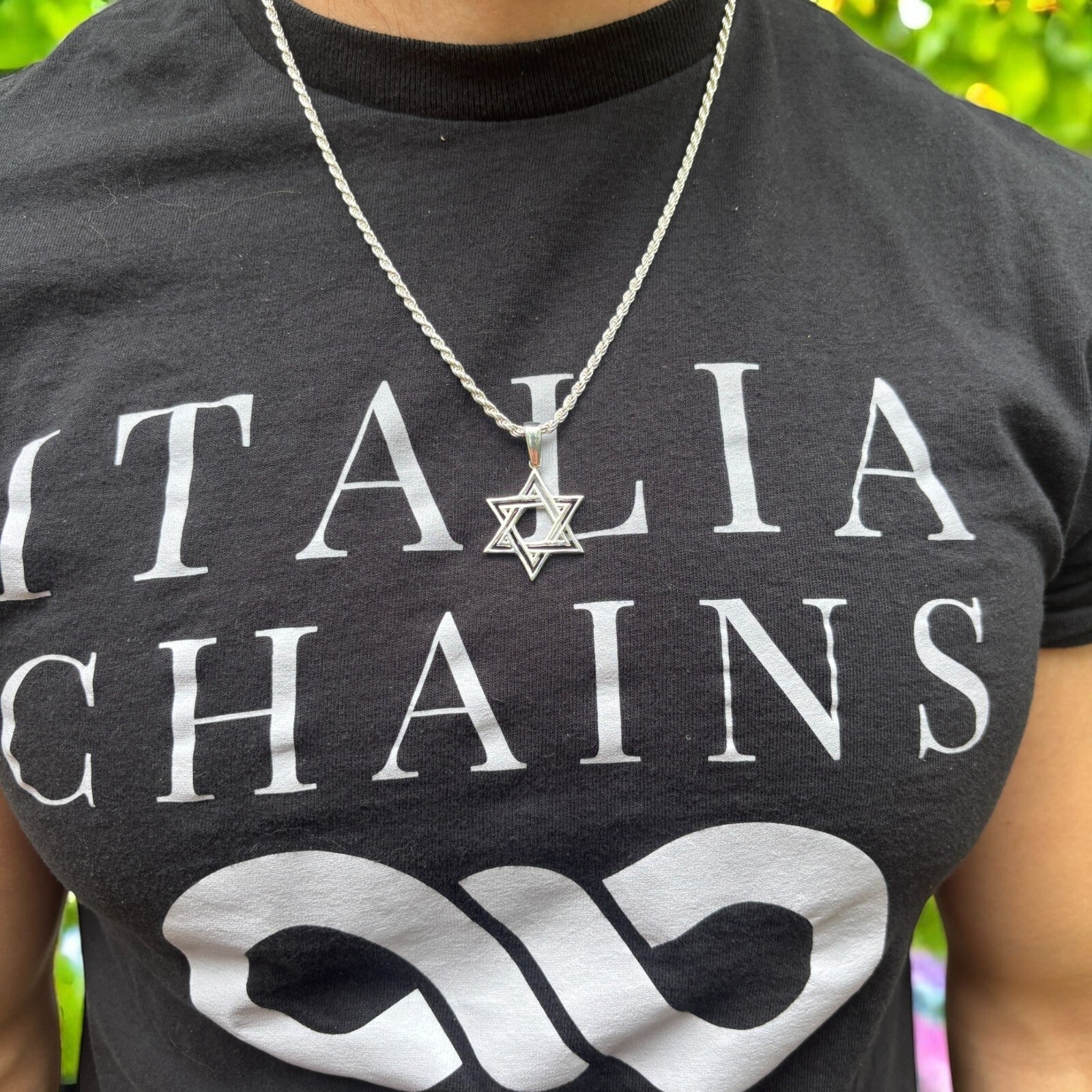 925 Sterling Silver Cutout Star of David Pendant