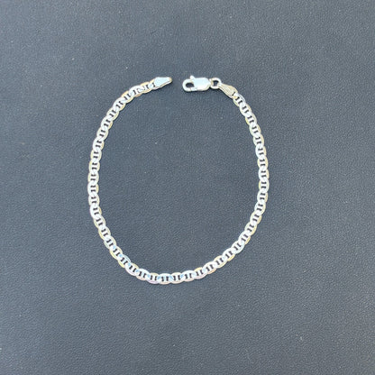 925 Sterling Silver 3mm Mariner Bracelet