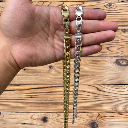 925 Sterling Silver 12mm Curb Chain Necklace