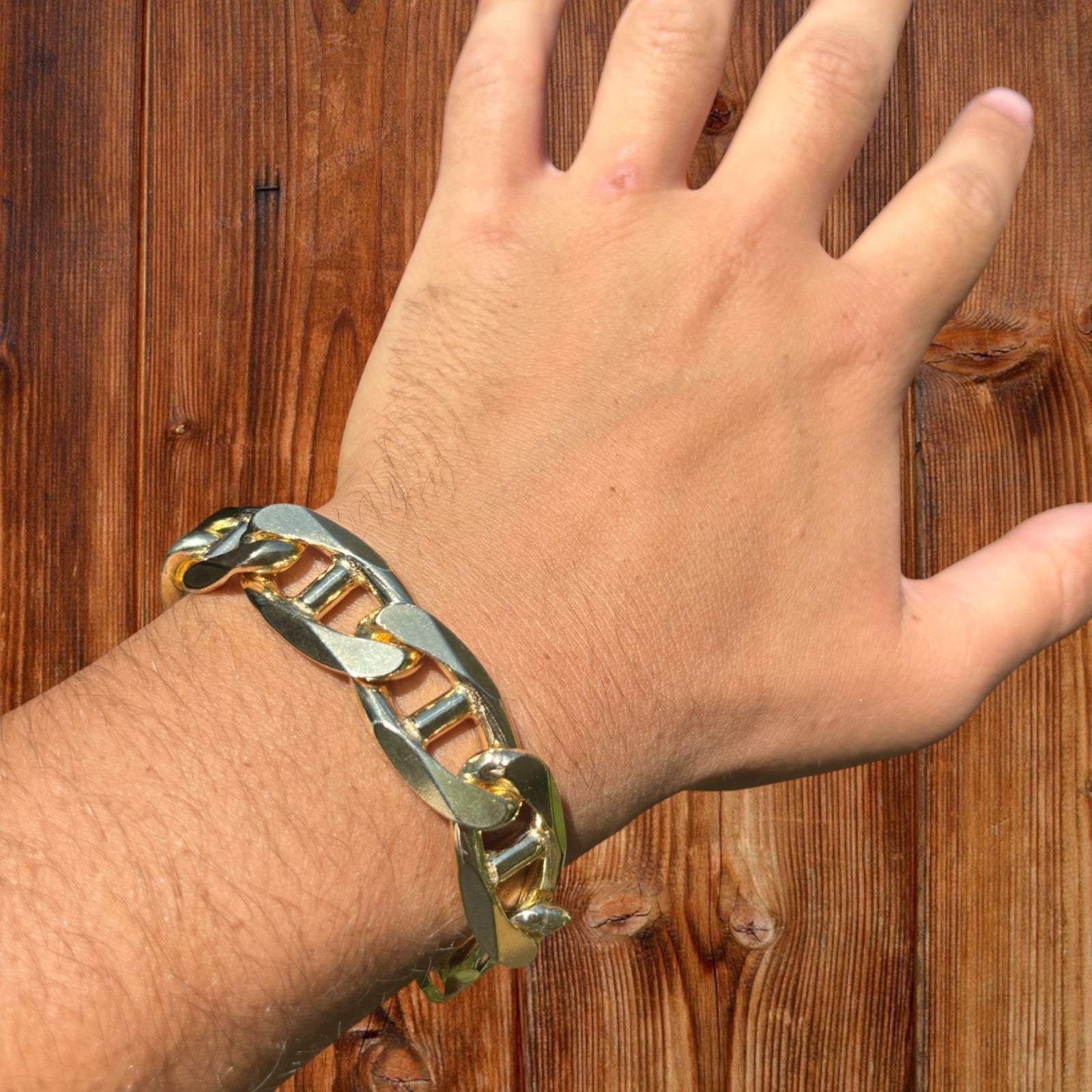 925 Sterling Silver 16mm Mariner Bracelet