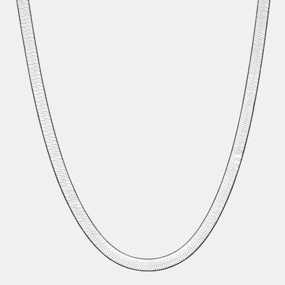 925 Sterling Silver 9mm Herringbone Chain Necklace