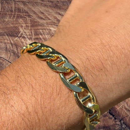 925 Sterling Silver 10mm Mariner Bracelet