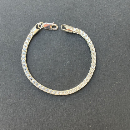 925 Sterling Silver 4mm Franco Bracelet