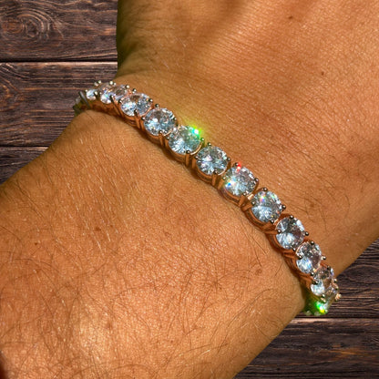 925 Sterling Silver 6mm Tennis Bracelet - CZ Or Moissanite