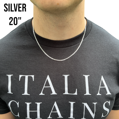 925 Sterling Silver 2.5mm Mariner Chain Necklace