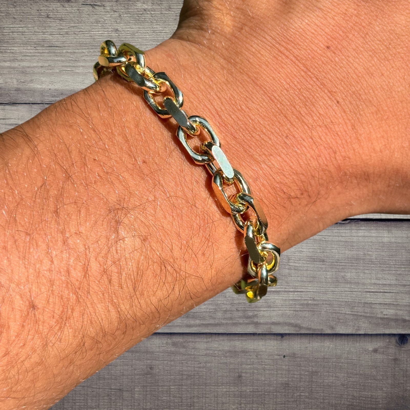 925 Sterling Silver 8mm Anchor Cable Bracelet