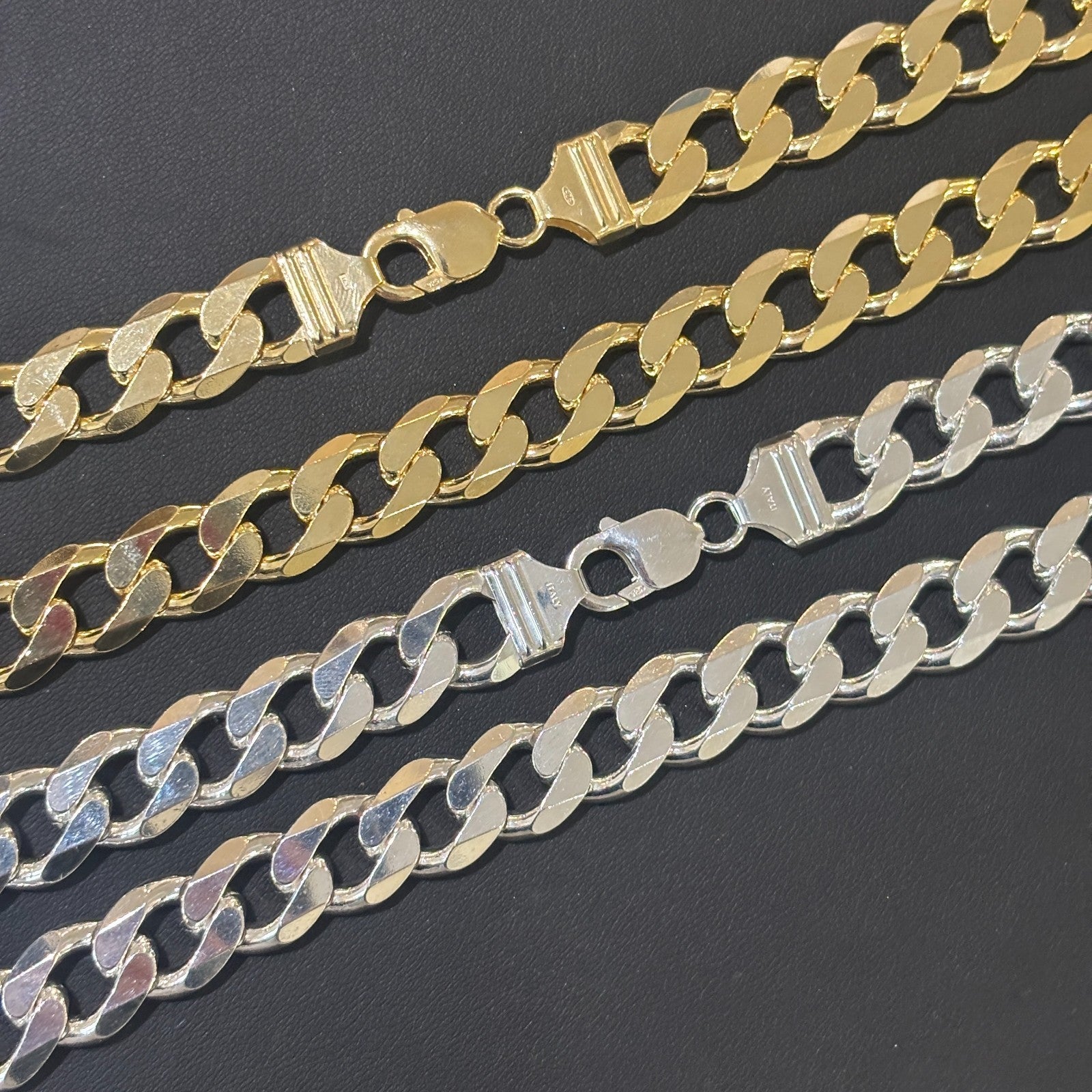 925 Sterling Silver 13.5mm Curb Chain Necklace