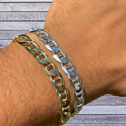 925 Sterling Silver 8mm Mariner Bracelet