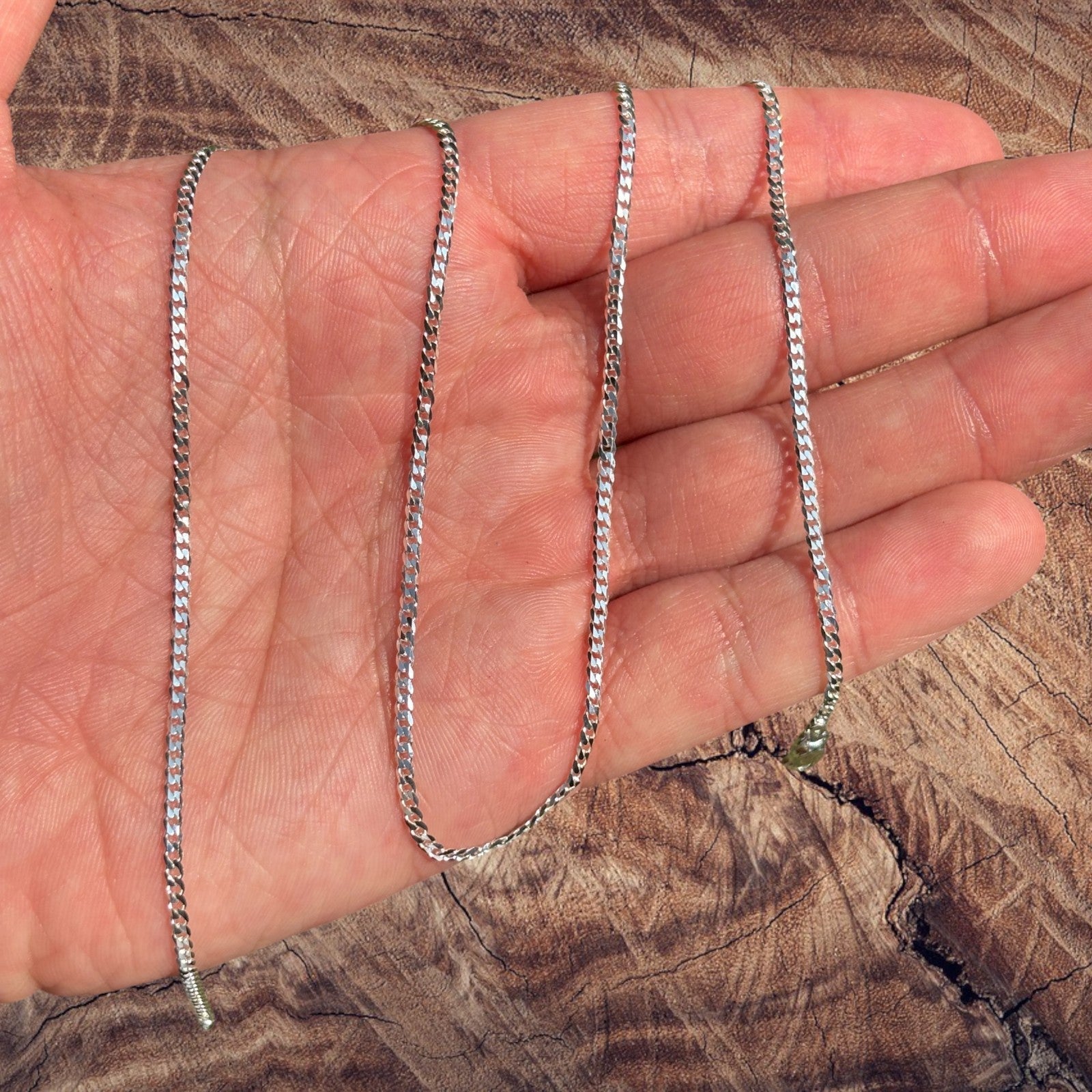 925 Sterling Silver 2mm Curb Chain Necklace