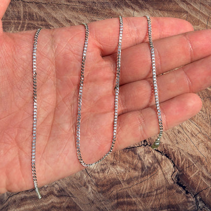925 Sterling Silver 2mm Curb Chain Necklace