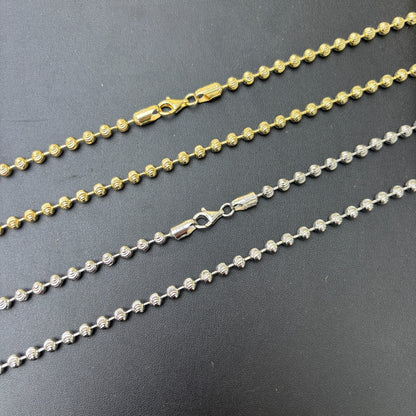 925 Sterling Silver 5mm Bead Chain Necklace